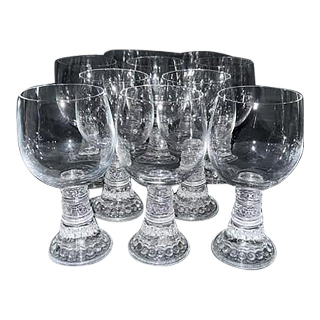 Mid 20th Century Rosenthal Crystal Bacchus Wine Glasses - Set of 10 For Sale