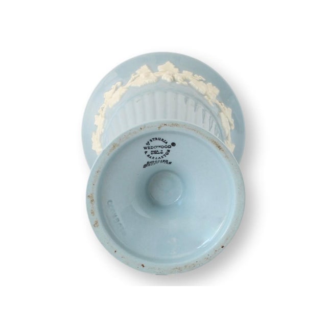 Mid 20th Century Wedgwood Queensware Blue Vases, a Pair For Sale - Image 5 of 5
