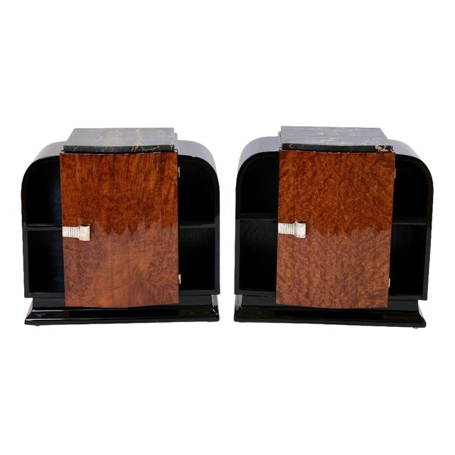 French Art Deco Nightstands, Set of 2 For Sale