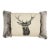 Country Linen Stag With Faux Fur Large Cushion With Feather Filler - 45x65cm (18"x25") For Sale
