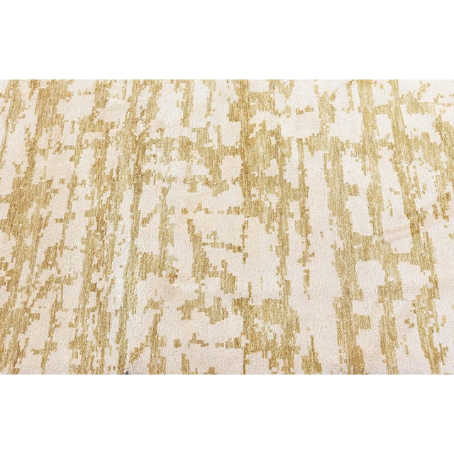 Early 21st Century Modern Green Element III Wool & Silk Rug by Doris Leslie Blau For Sale - Image 5 of 9