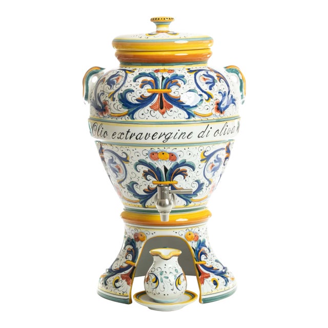 Beverage & Olive Oil Dispenser, Ricco Deruta For Sale