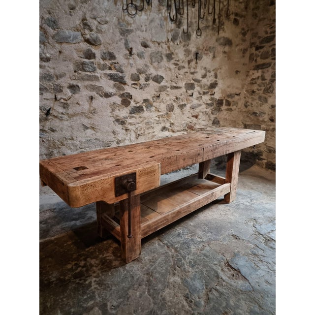 Antique Beechwood Workbench, France, 1890s For Sale - Image 11 of 18