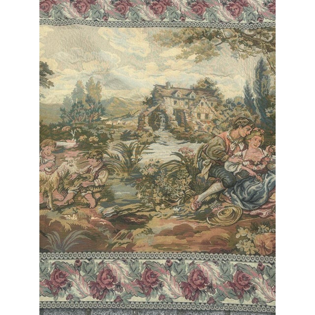 French Aubusson Jacquard Tapestry, 1960s For Sale - Image 3 of 18