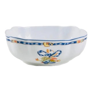 Late 20th Century Bernardaud Limoges Lobed Porcelain Bowl in Borghese Pattern For Sale