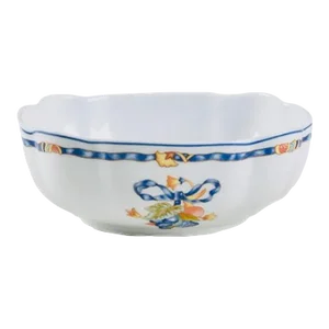 Late 20th Century Bernardaud Limoges Lobed Porcelain Bowl in Borghese Pattern