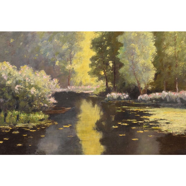 Emile Gauffriaud, River, 1920s, Oil on Canvas, Frmed For Sale - Image 3 of 10