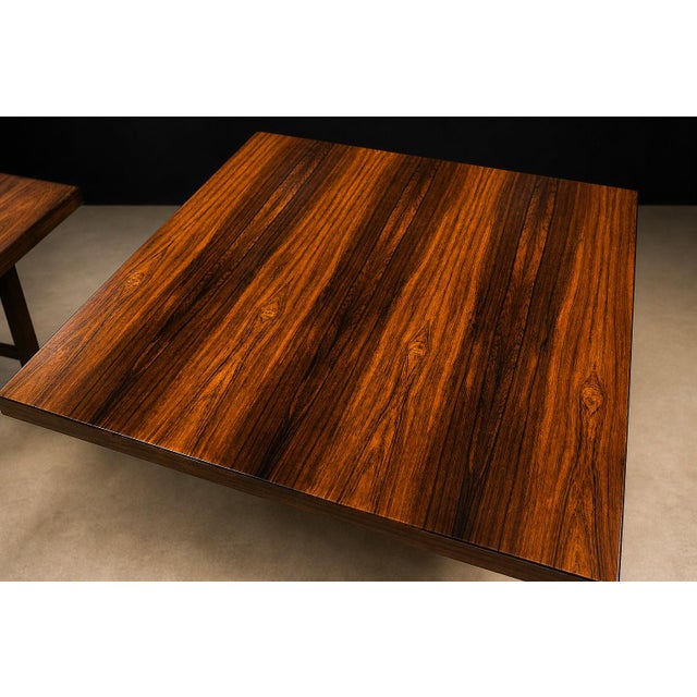 "Chanceler" Side Tables in Rosewood and Metal, Jorge Zalszupin, 1960s For Sale - Image 9 of 18