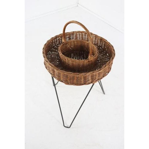 Vintage Wicker Plant Stand For Sale - Image 10 of 14