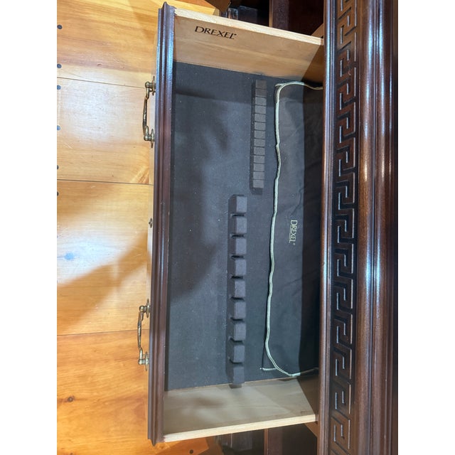 Oxblood Red 1990s China Cabinet (Drexel Chippendale) For Sale - Image 8 of 10