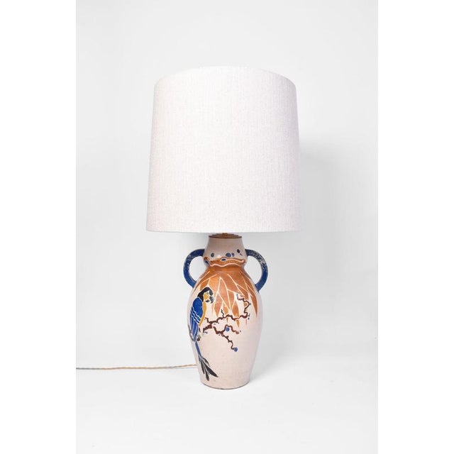 1930s Parrots Ceramic Lamp, 1930s For Sale - Image 5 of 5