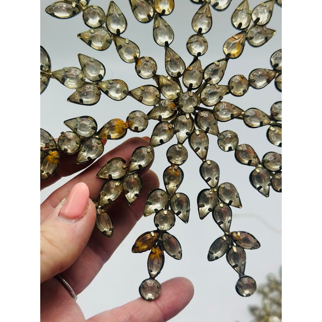 Large Vintage Rhinestone Ornaments, a Set of 2 For Sale - Image 9 of 9