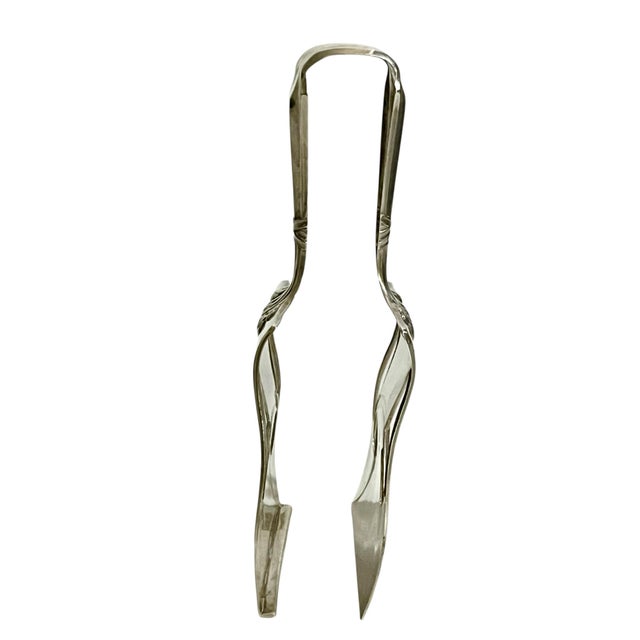 Early 20th Century French Silver-Plated Asparagus Serving Tongs For Sale - Image 4 of 10