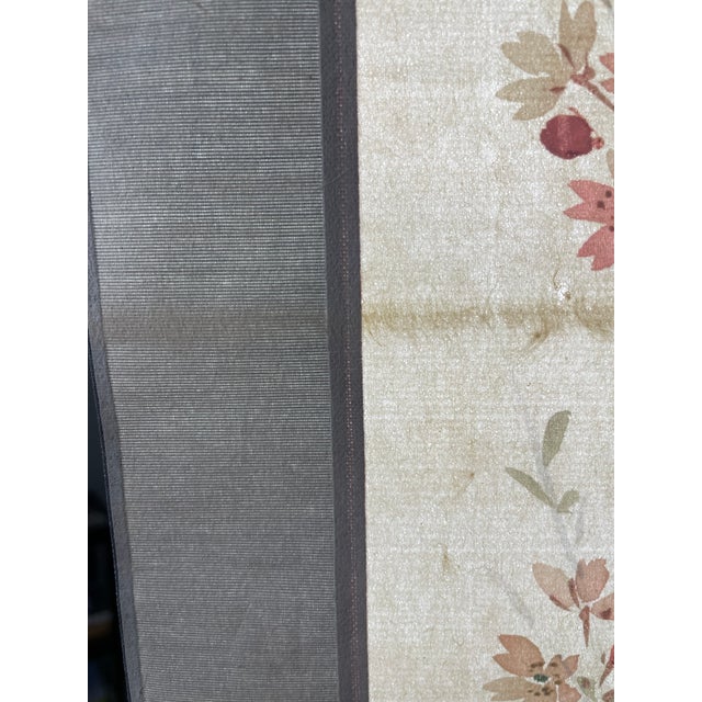 Blue Bird & Cherry Blossoms, Japanese Hand-Painted Silk Kakejiku (Hanging Scroll), Early 20th C.entury For Sale - Image 11 of 11