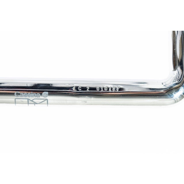 Authentic Cassina Lc2 Black Leather Petit Lounge Chair by Le Corbusier, 4x Avail For Sale - Image 14 of 15