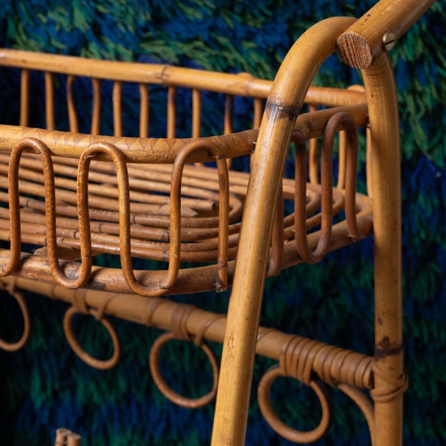 1960s Rosenthal-Netter Bamboo Bar Stand For Sale - Image 5 of 11