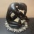 Gorgeous 1985 Austin Sculpture Black Nude Kneeling Lady With Long Tresses For Sale - Image 9 of 9