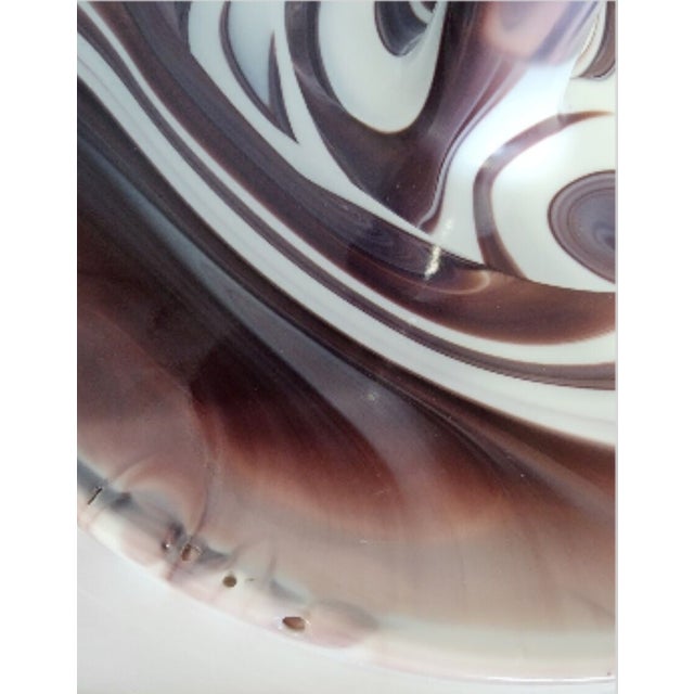 1900 - 1909 Rare Antique Purple Slag Glass Pedestal Cake Stand For Sale - Image 5 of 7