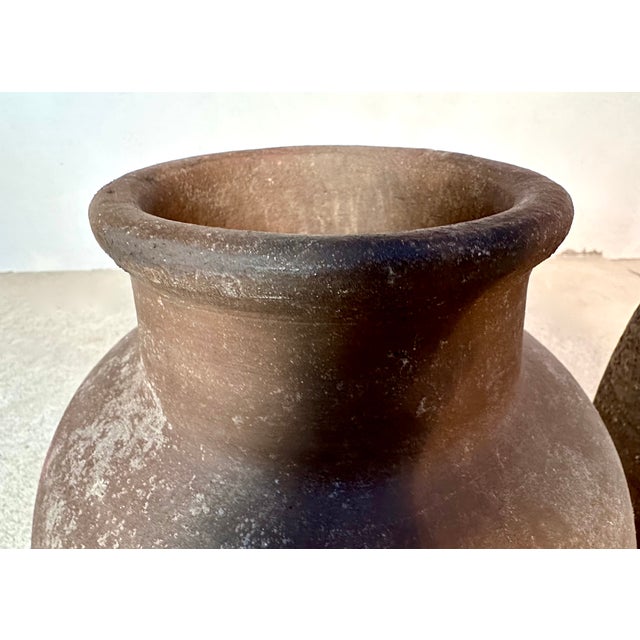 Large Handcrafted Amphora-Shaped Terracotta Ceramic Floor Vases, Germany 1950s, Set of 2 For Sale - Image 14 of 18