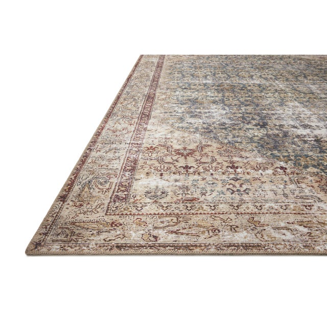 Amber Lewis x Loloi Georgie Teal / Antique 7'-6" x 9'-6" Area Rug For Sale In Dallas - Image 6 of 7