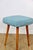 1970s Vintage Blue Turquoise Square Stool from PRL, 1970s For Sale - Image 5 of 7