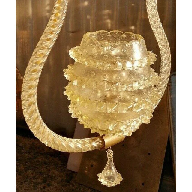1950s Murano Glass Ceiling Lamp from Barovier & Toso, 1950s For Sale - Image 5 of 7