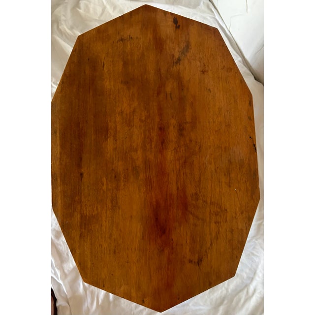 Brown Mid Twentieth Century Brutalist Wood Side Table Styled After Ed Wormley for Dunbar For Sale - Image 8 of 9