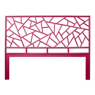 Tiffany Headboard King - Bright Pink For Sale