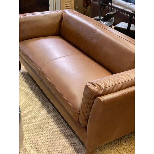 Timothy Oulton Timothy Oulton Rider Leather Modern 3 Seat Sofa For Sale - Image 4 of 13