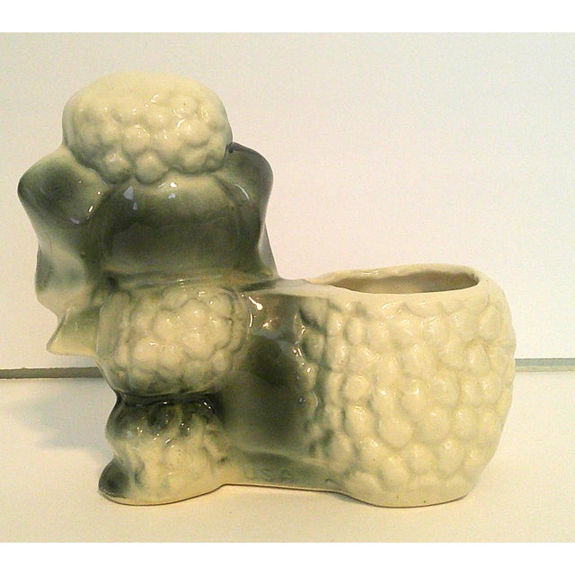 Ceramic Poodle Shawnee Dog Planter Hand Painted Porcelain Puppy Usa VTG MCM 1950s For Sale - Image 4 of 9