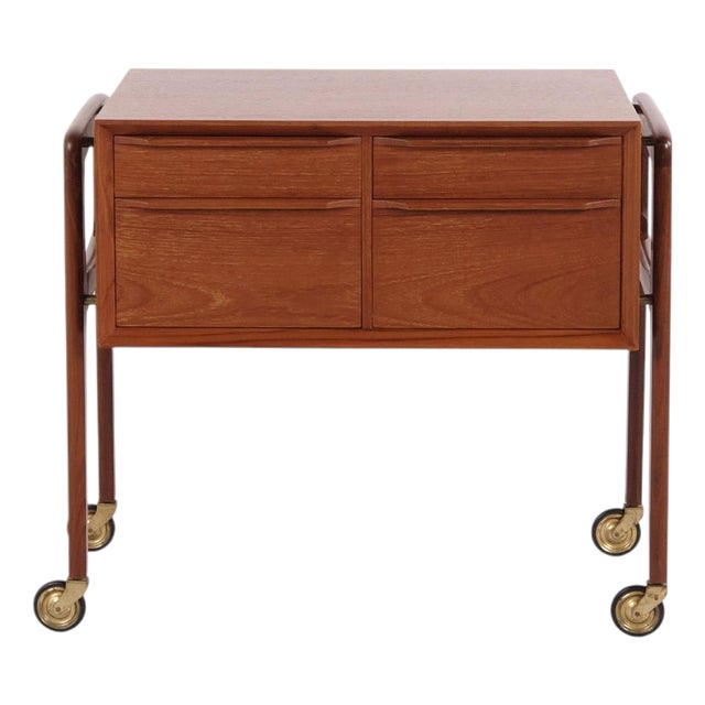 Small Teak Freestanding Sewing Chest attributed to Arne Vodder, 1950s For Sale