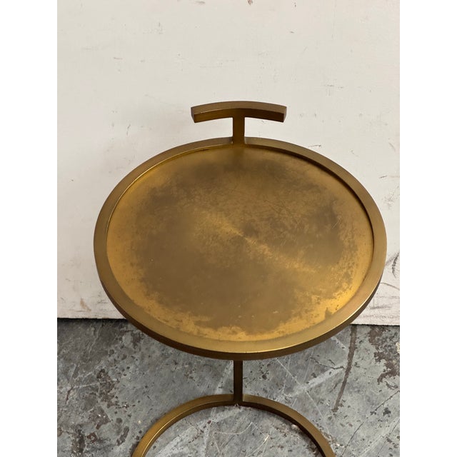 Restoration Hardware 1930s Martini Round Side Table For Sale - Image 10 of 12