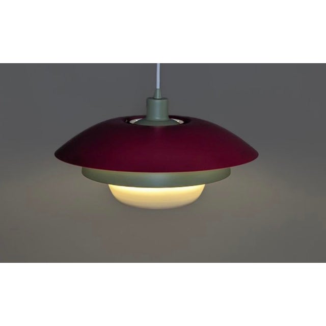 Vintage Danish Pendant Lamp in Metal, 1970s For Sale - Image 6 of 11