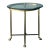 Vintage Brass and Glass Hoof Footed Side Table After LaBarge For Sale