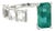 Natural Emerald Sapphire Ring Size 6.5 14k W Gold 4.95 TCW Certified For Sale