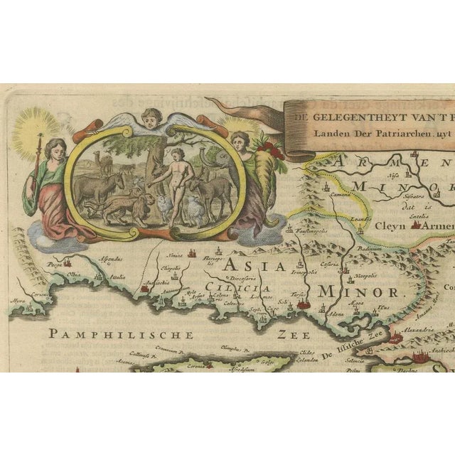 Map of Biblical Sites from Paradise to Canaan by Daniel Stoopendaal, 1686 For Sale - Image 6 of 8