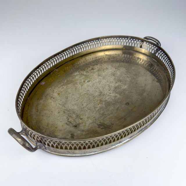 Large silver plated tray by Le Couvert Francais (LCF) made in France the 1940-50s. Very good vintage condition. The large...