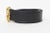 Gucci Vintage Gucci Logo Wide Black Leather Belt With Gold Plated GG'S For Sale - Image 4 of 10