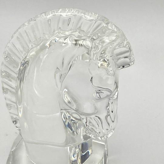 Steuben Crystal Horse Head Equestrian Paperweight (Designed by Sidney Waugh #7779) Vintage 1930s For Sale - Image 14 of 18