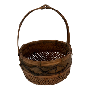 Vintage 20th Century Asian Ikebana Flower Basket