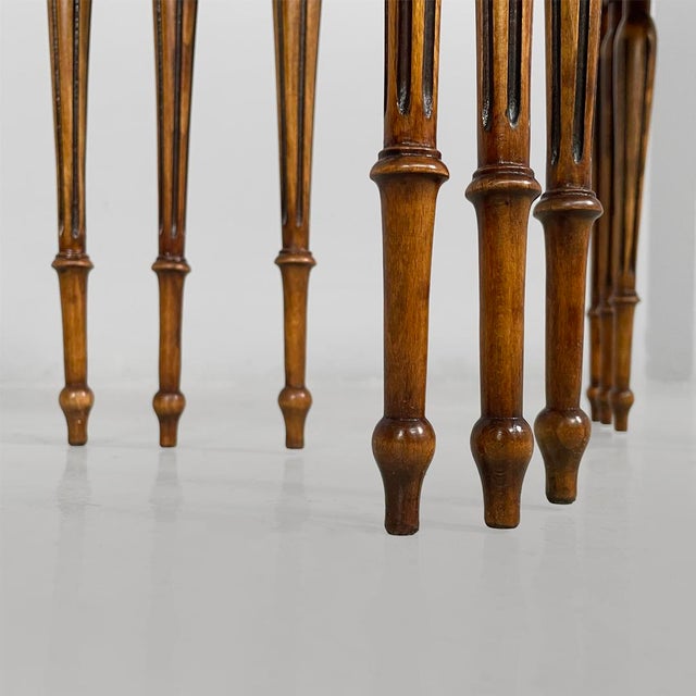 Mid-Century Modern Italian Wooden Nesting Coffee Tables, 1940s, Set of 3 For Sale - Image 10 of 11