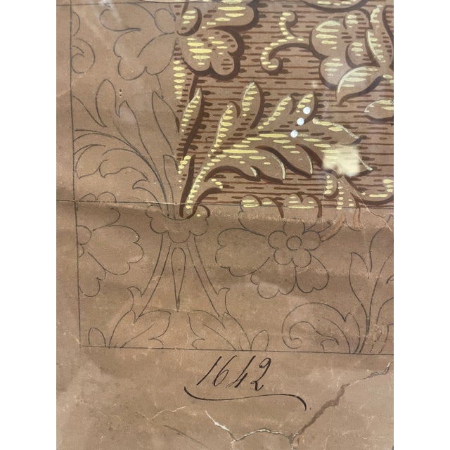 Antique French Wall Covering Strike-Off For Sale - Image 10 of 12