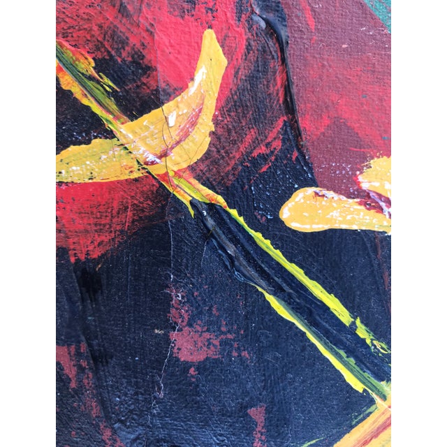 Textile 1980s Monumental Abstract Expressionist Oil Painting on Canvas by Ed Long For Sale - Image 7 of 10