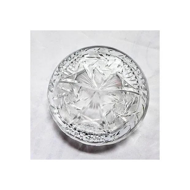 Traditional Cut Crystal Ashtray For Sale - Image 3 of 5