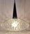 Metal Vintage Pendant Lamp with Ribbed Glass Shade, 1970s For Sale - Image 7 of 9