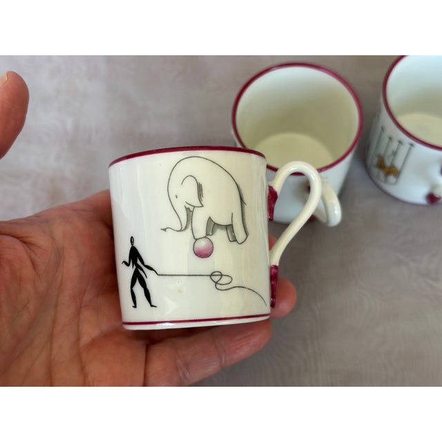 Gio Ponti for Richard Ginori Porcelain Espresso Demitasse Cups Set of 4 For Sale - Image 10 of 18