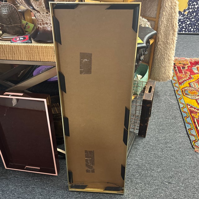 Mid Century Geometric Suede 3d Art For Sale - Image 9 of 9