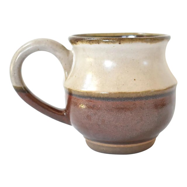 Mid-Century Earthenware Pottery Mug For Sale