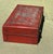 Antique Late Qing–Early Republic Chinese Red Leather Wedding Box With Double Happiness Motif, C. 1900 For Sale - Image 9 of 12