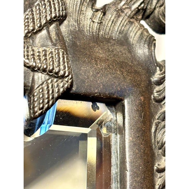 Black Gutta-Percha Table Mirror, 1870 For Sale - Image 8 of 18